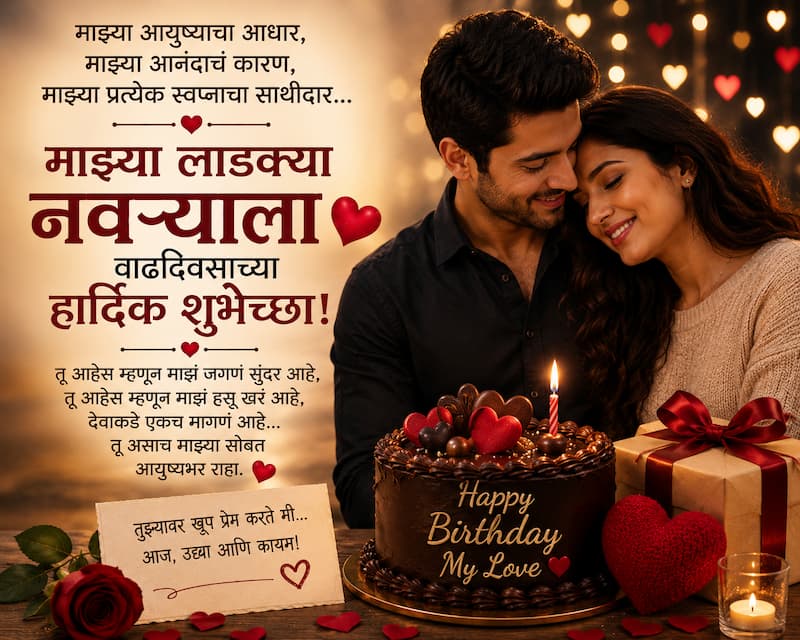 Long Birthday Message For Husband In Marathi