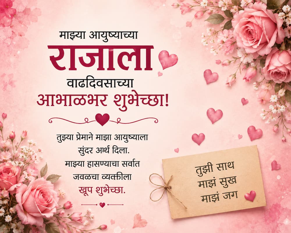 Romantic Birthday Wishes For Husband In Marathi