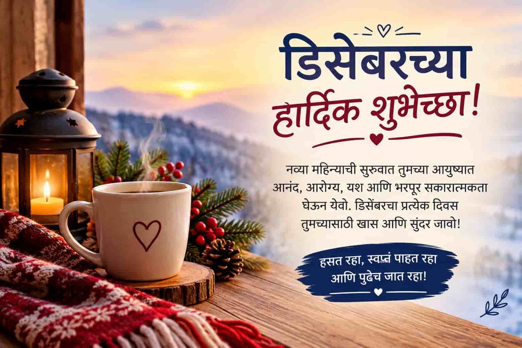 December Wishes in Marathi Images