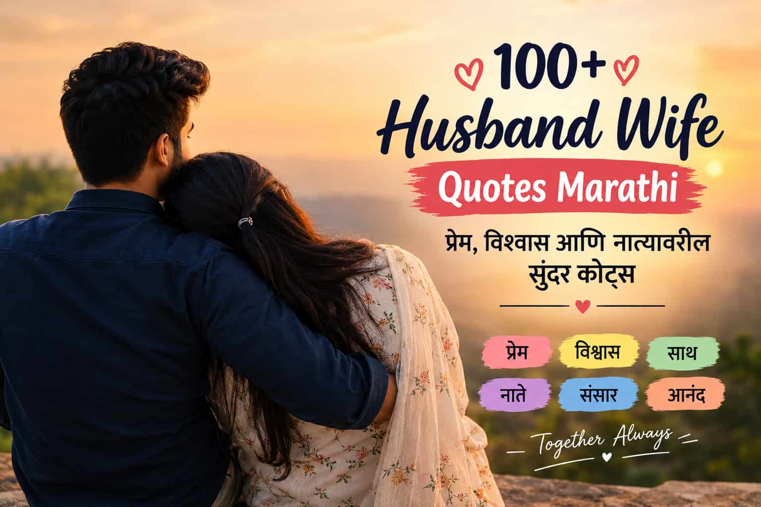 100+ Husband Wife Quotes Marathi | प्रेम, विश्वास आणि नात्यावरील सुंदर कोट्स
