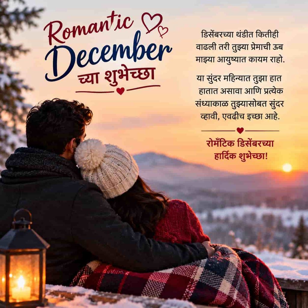 Romantic December Wishes in Marathi