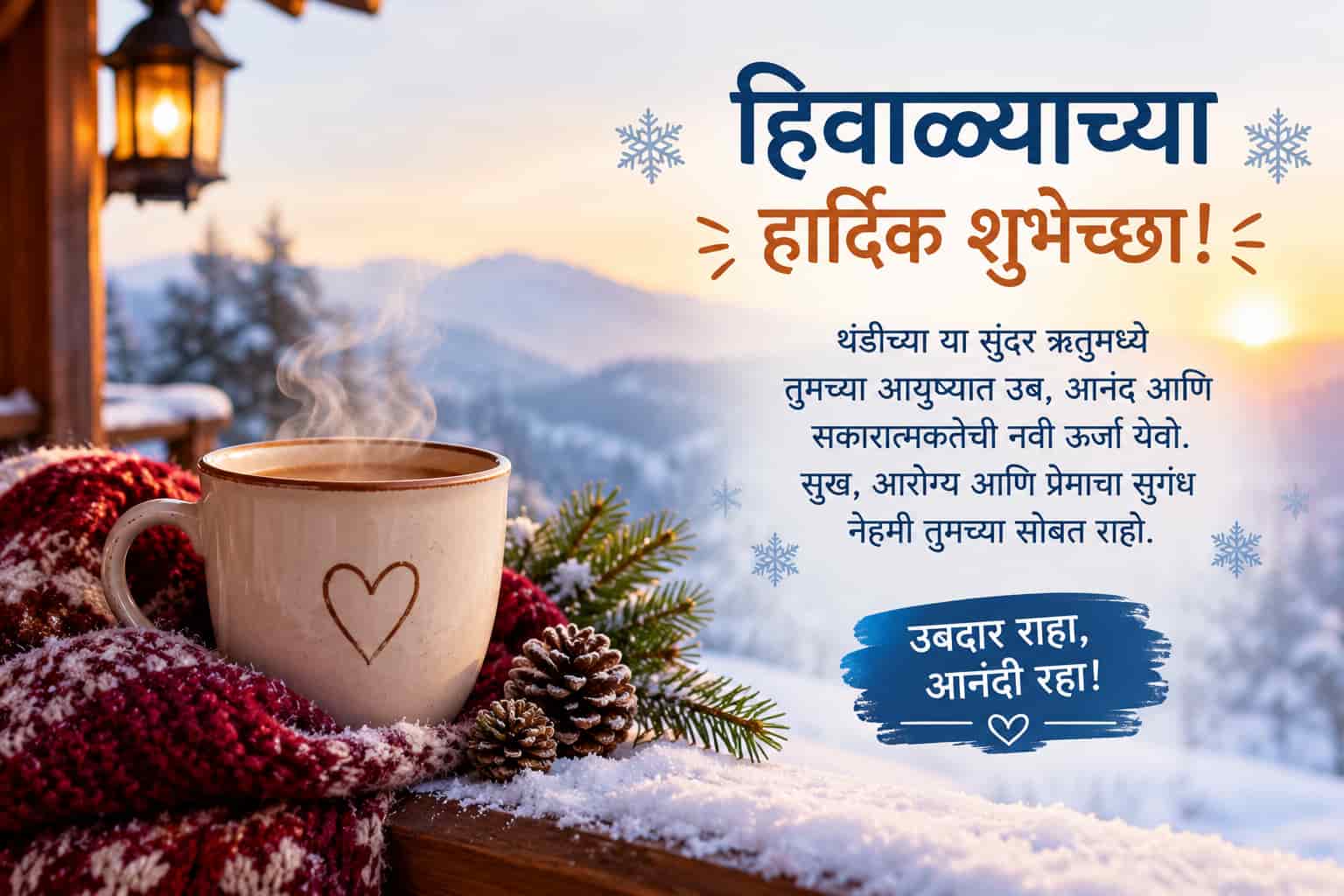 Winter Wishes in Marathi – हिवाळ्याच्या सुंदर शुभेच्छा